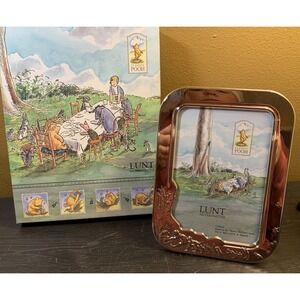 Lunt Silversmiths Winnie The Pooh Silver Plate Ornate Frame for 4" X 6" Photo